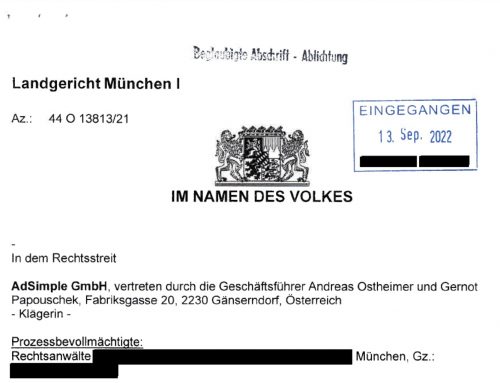 Urteile deutscher Gerichte bezüglich Urheberrecht bei Datenschutztexten